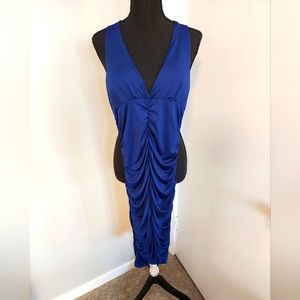 Blue halter dress